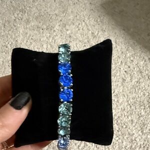 Elegant Blue and Green Park Lane Crystal Impression Bracelet